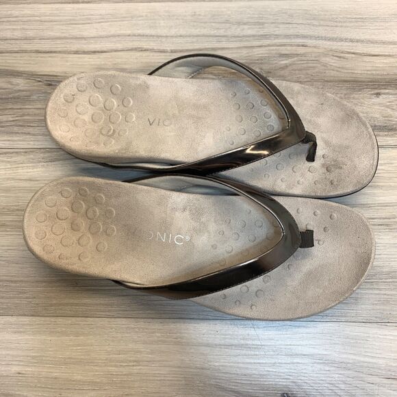 Vionic Dillon  toe post thong slide sandals Size 11 in Pewter - Picture 10 of 10